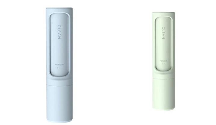 Blue and green ShedSlick pet hair remover color options